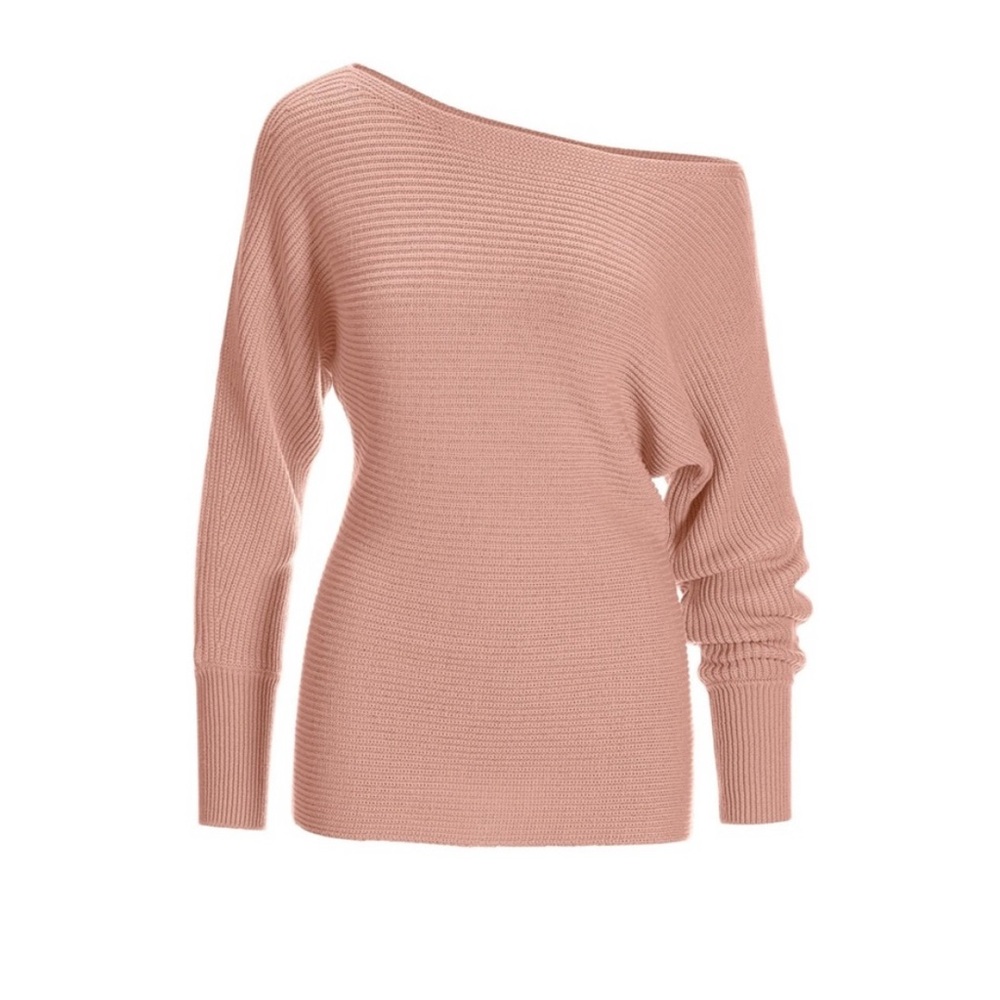 Boston Proper Pink Slouch Sweater with Relaxed Fit